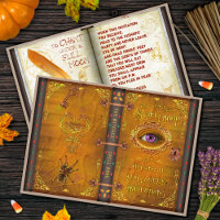 Halloween Witches Magic Spell Book Spooky Party