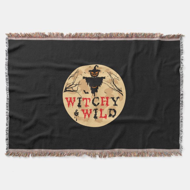 Halloween Witchy And Wild Birthday Decke (Vorderseite)