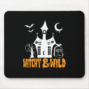 Halloween Witchy and Wild Geburtstag Mousepad