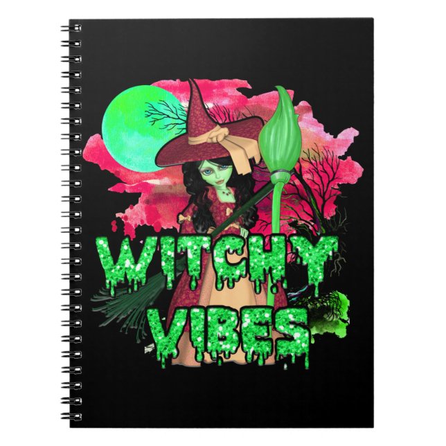 Halloween Witchy Vibes Notizblock (Vorderseite)