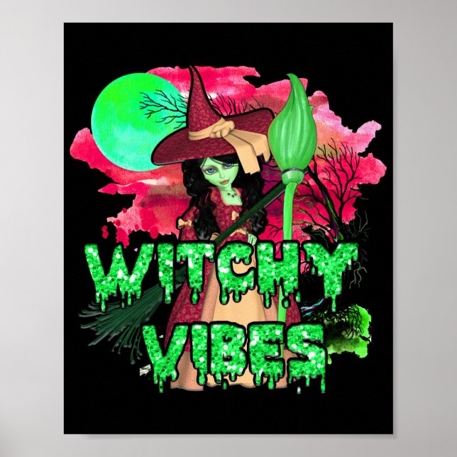 Halloween Witchy Vibes Poster (Vorne)