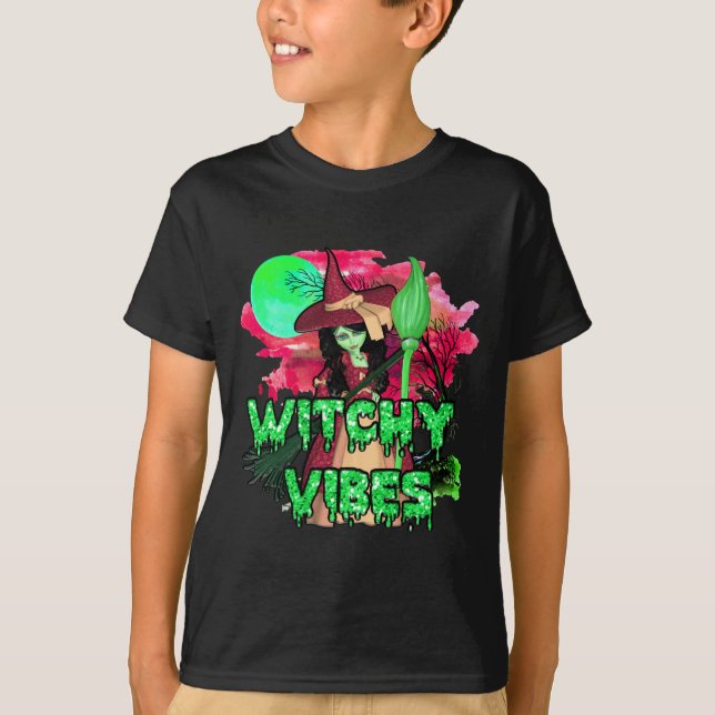 Halloween Witchy Vibes T-Shirt (Vorderseite)