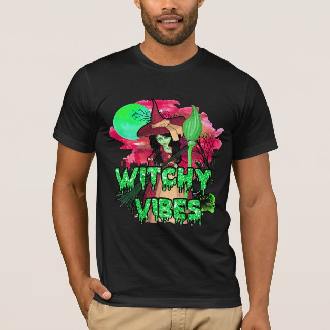 Halloween Witchy Vibes T-Shirt (Vorderseite)