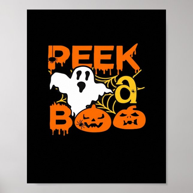 Halloween With Pumpkins Peekaboo Poster (Vorne)