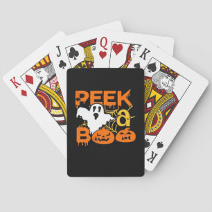 Halloween With Pumpkins Peekaboo Spielkarten