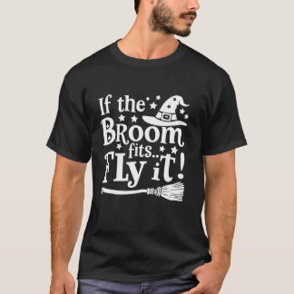 Halloween Witwe Lover Spooky Witchy Broom Trick od T-Shirt