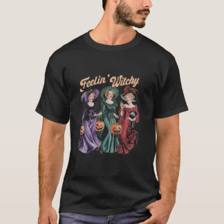 Halloween Witwe Lover Spooky Witchy Broom Trick od T-Shirt