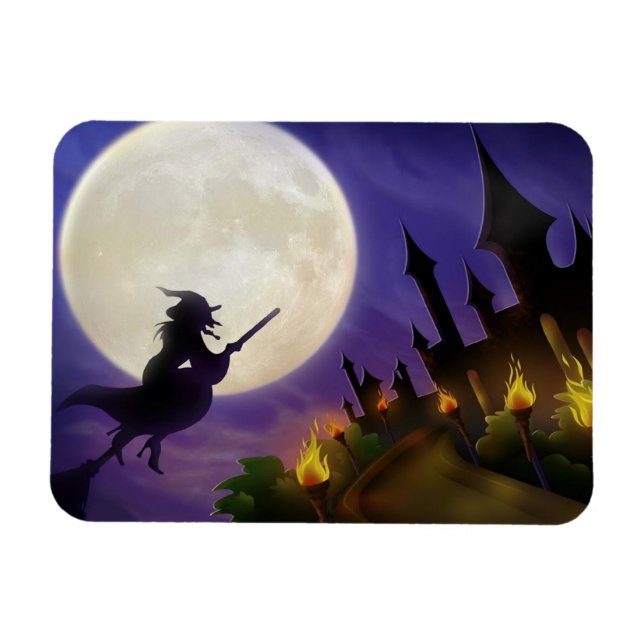 Halloween Witz Vollmond Magnet (Horizontal)