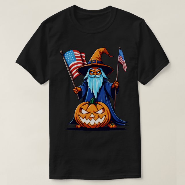 Halloween Wizard T-Shirt (Design vorne)