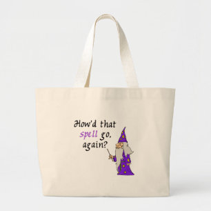 Halloween Wizard Tote Bag Jumbo Stoffbeutel