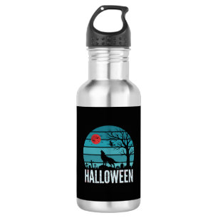 Halloween-Wolf-Friedhofs-Mond-Vektor Edelstahlflasche