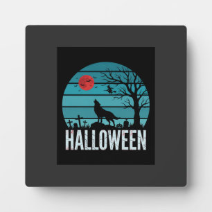 Halloween-Wolf-Friedhofs-Mond-Vektor Fotoplatte