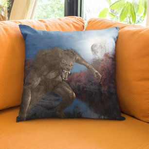 Halloween-Wolf Werwolf Vollmond Kissen