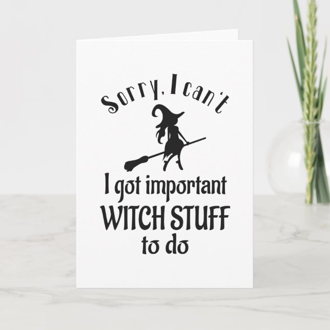 Halloween Women Lustigen Sprüche Geschenk Karte (Vorderseite)