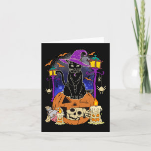 Halloween Women Men Kids Halloween Black Cat Pump Karte