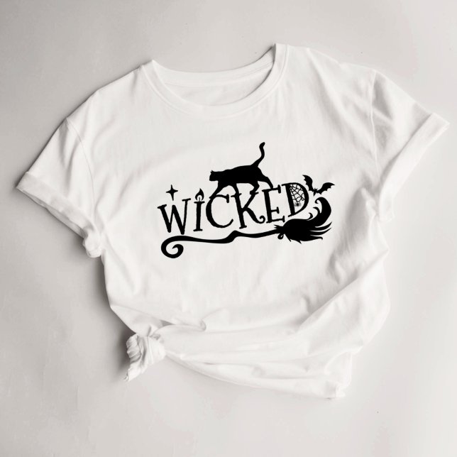 Halloween Womens Witchy Wicked T - Shirt (Von Creator hochgeladen)