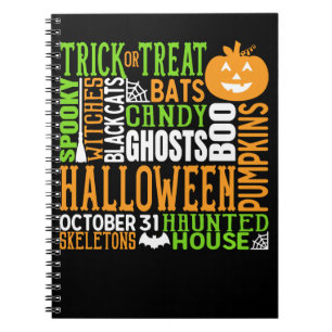 Halloween Word Jumble Niedlich Spirit Pumpkin Notizblock