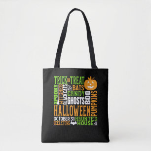 Halloween Word Jumble Niedlich Spirit Pumpkin Tasche