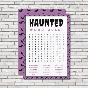 Halloween Word Search Game Spuk Word Games