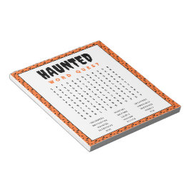 Halloween Word Search Game | Spuk Word Games Notizblock
