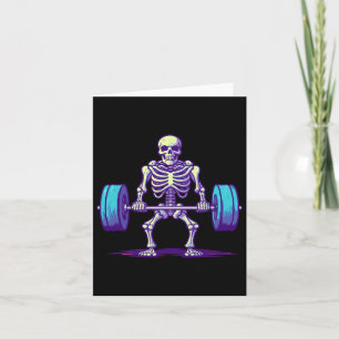 Halloween Workout Kostüm Funny Deadlift Skelett Karte