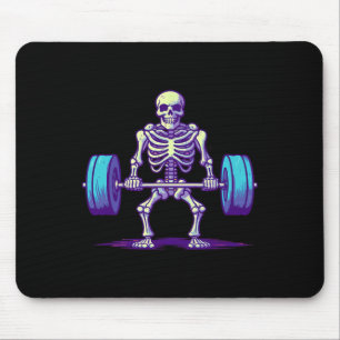 Halloween Workout Kostüm Funny Deadlift Skelett Mousepad