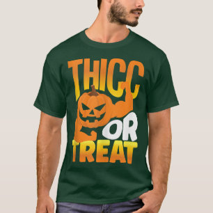 Halloween Workout Pumpkin Gewichtsheben Thicc oder T-Shirt
