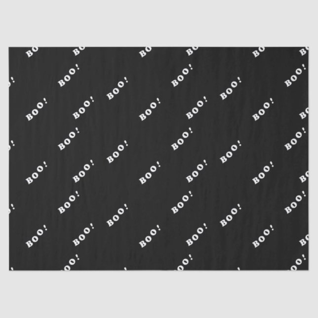 Halloween-Wörter auf schwarz Seidenpapier (Vorderseite)