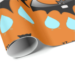 Halloween Wrapping Paper, Cat Geschenkpapier