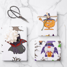 Halloween Wrapping Paper Flat Sheet Set 3