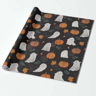 Halloween Wrapping Paper - Geister, Pumpkins & Fal Geschenkpapier