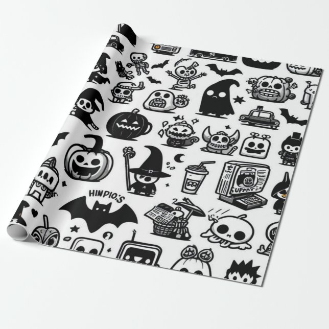 Halloween Wrapping Paper Geschenkpapier (Ungerollt)