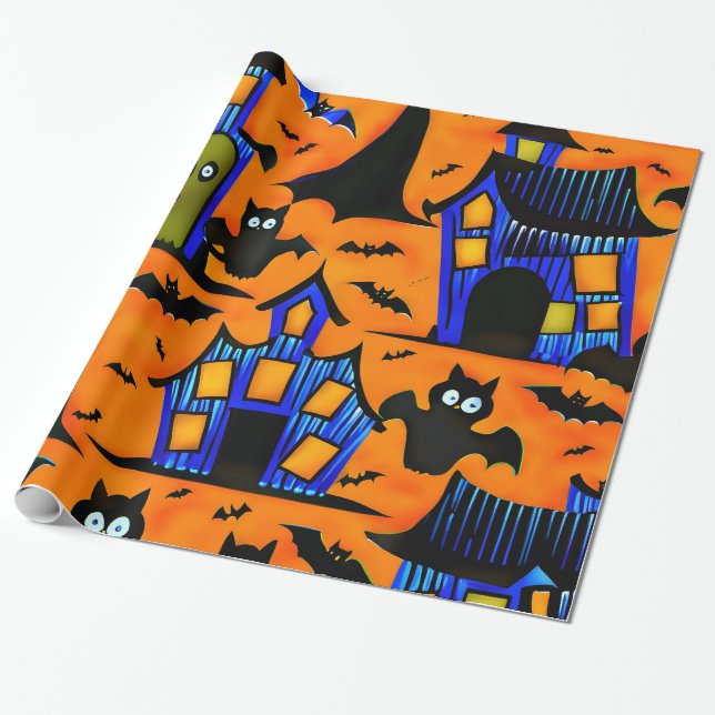 Halloween Wrapping Paper Geschenkpapier (Ungerollt)