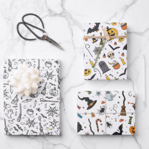 Halloween Wrapping Paper Geschenkpapier Set