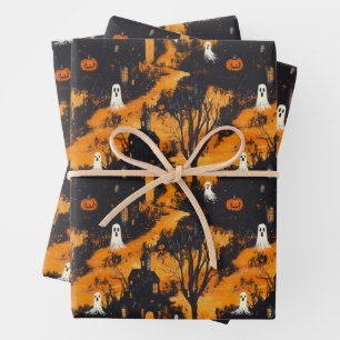 Halloween Wrapping Paper Geschenkpapier Set
