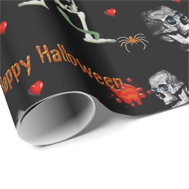 Halloween Wrapping Paper, glückliches Halloween Geschenkpapier (Rolleneckpunkt)