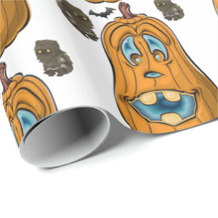 Halloween Wrapping Paper, Pumpkin Geschenkpapier
