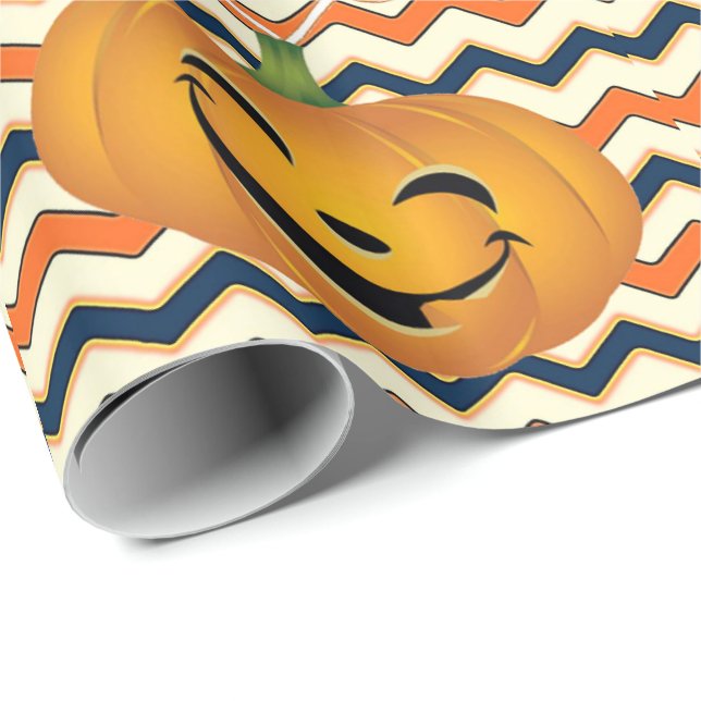 Halloween Wrapping Paper, Pumpkin Geschenkpapier (Rolleneckpunkt)