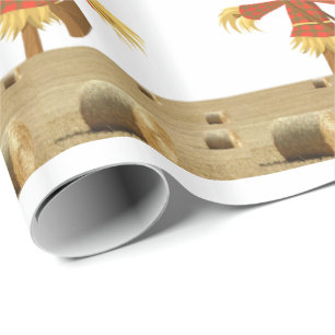 Halloween Wrapping Paper, Scarecrow Geschenkpapier