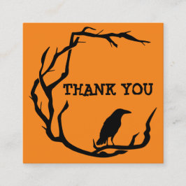 Halloween Wreath Crow danke Ihnen für Ihre Bestell Quadratische Visitenkarte