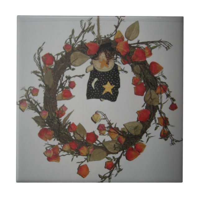 Halloween Wreathe Fliese (Vorderseite)