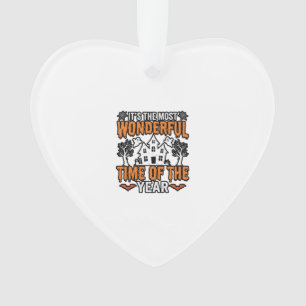 Halloween Wundervolle Zeit Des Jahres Vintage-Shir Ornament