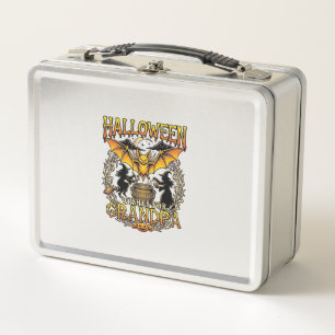 Halloween-Wünsche Opa Fledermaus Hexen Kessel_1 Metall Brotdose
