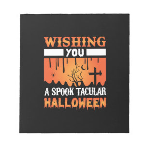 Halloween wünscht Ihnen ein gruseliges Halloween Notizblock