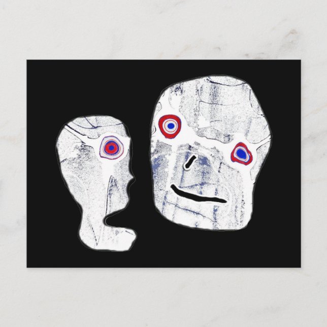 Halloween x Stone Zombie Außerirdischen Postkarte (Vorderseite)