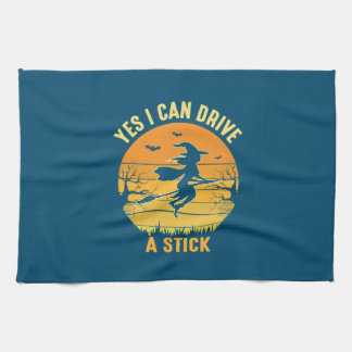 Halloween Yes I Can Drive A Stick Birthday Geschirrtuch