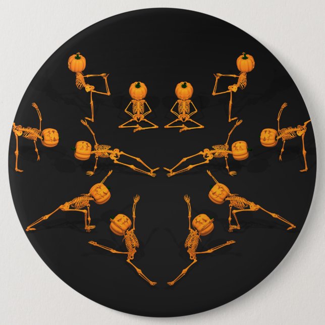Halloween-Yoga-Klasse Button (Vorderseite)