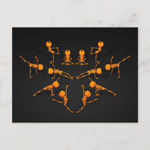 Halloween-Yoga-Klasse Postkarte