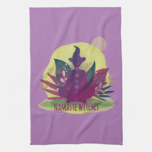 Halloween Yoga Namaste Hexen Geschirrtuch