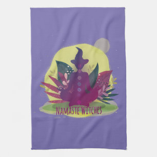 Halloween Yoga Namaste Hexen Geschirrtuch